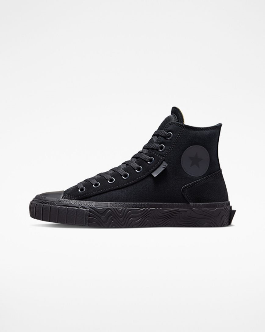 Dámské Boty Vysoké Converse Chuck Taylor Alt Star Wavy Černé Tmavě Šedé Černé | CZ SZHI14